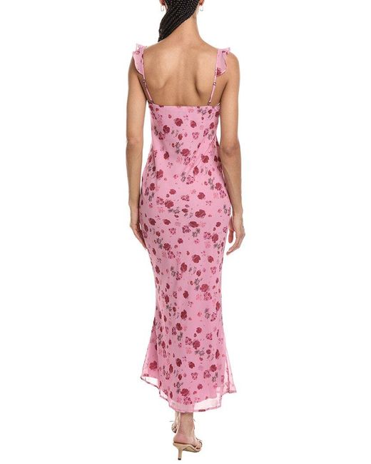 REVERIEE Red Sleeveless Maxi Dress