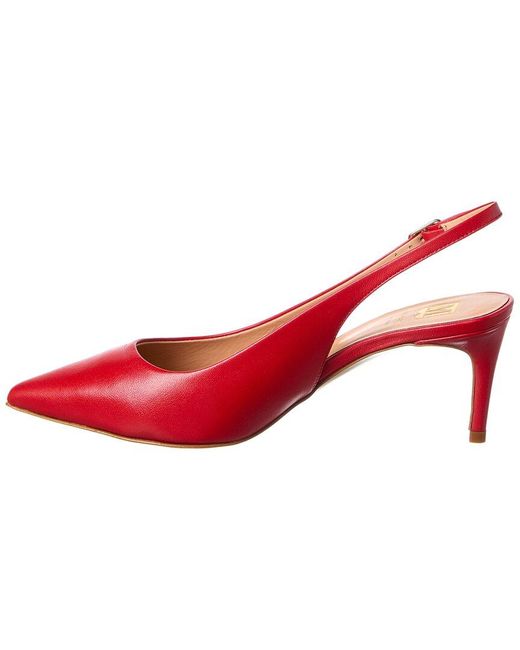 M by Bruno Magli Red Rima Leather Slingback Pump
