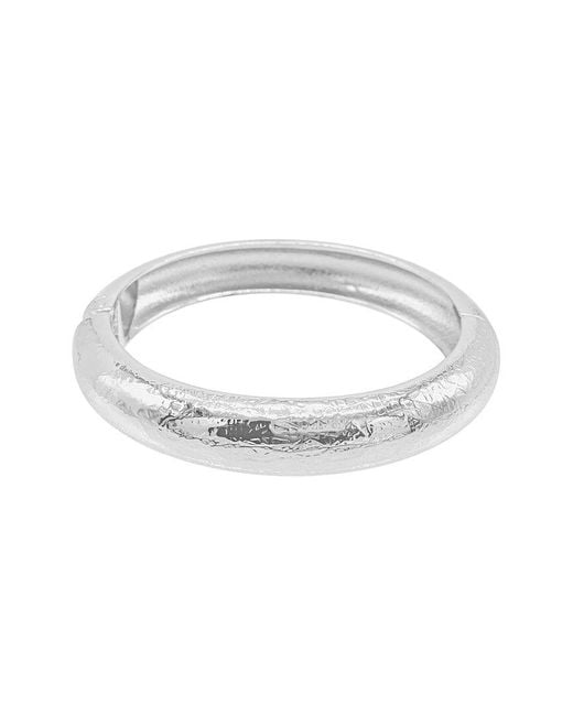 Adornia White Plated Texturized Bracelet