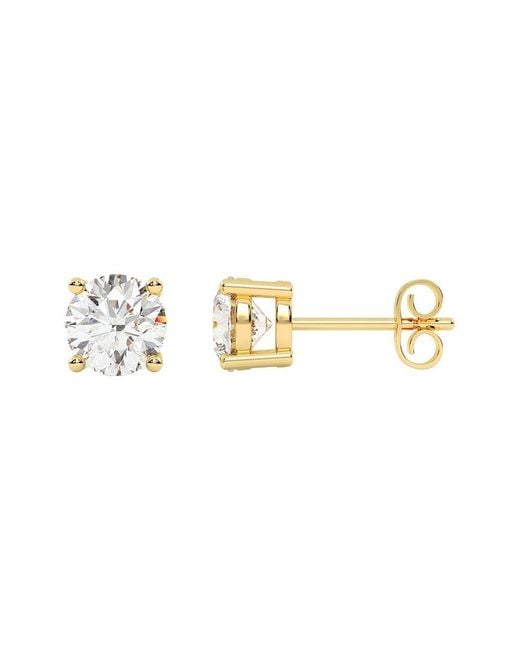 Diamond Select Cuts Metallic 14K 3.00 Ct. Tw. Diamond Earrings