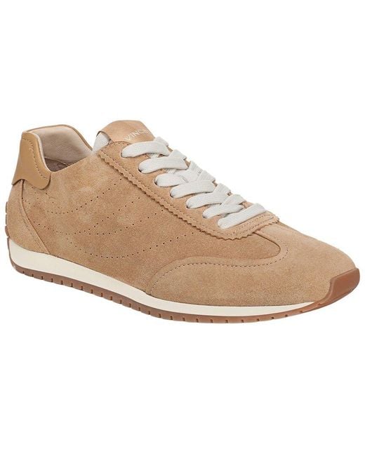Vince Natural Oasis Runner Ii Suede Sneaker