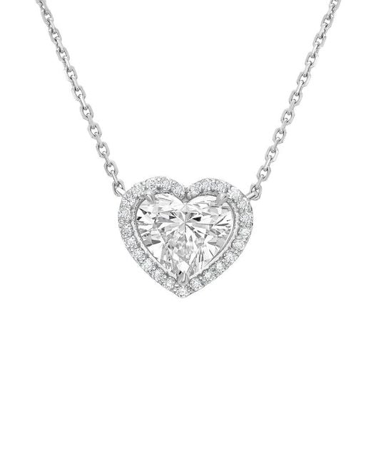 Diana M White 14K 15.00 Ct. Tw. Lab-Grown Diamond Solitaire Pendant