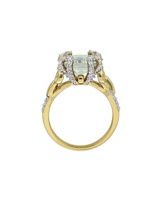 Rina Limor White Plated 4.12 Ct. Tw. Gemstone Ring