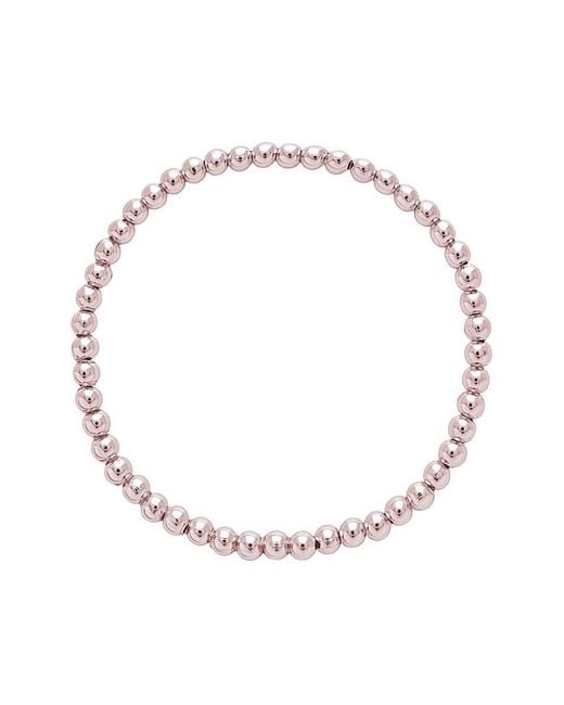 Sterling Forever White Beaded Stretch Bracelet