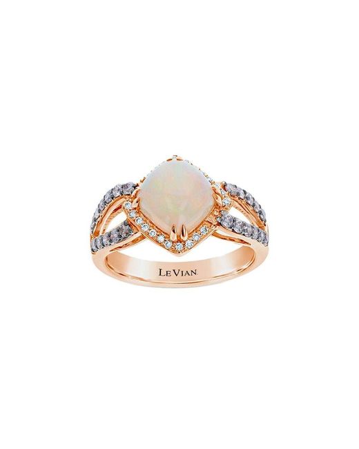 Le Vian White 14k Strawberry Gold® 1.61 Ct. Tw. Diamond & Opal Ring