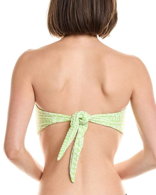 Montce Green Strapless Tore Bikini Top