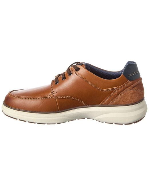 Clarks Brown Mullan Moc Leather Oxford for men