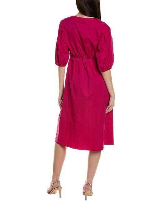 Max Mara Red S Augusta Midi Dress