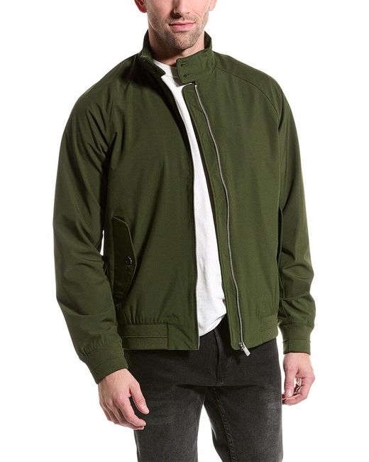 Scotch & Soda Green Classic Harrington Soft Shell Jacket for men