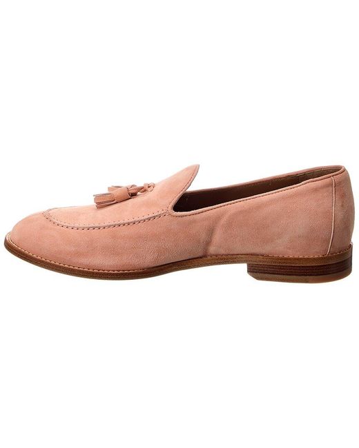 Isaia Pink Suede Loafer for men