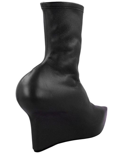 Givenchy Black Leather Wedge Bootie