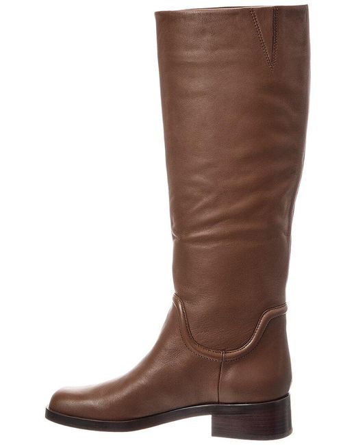 Vince Brown Dani Leather Knee-High Boot