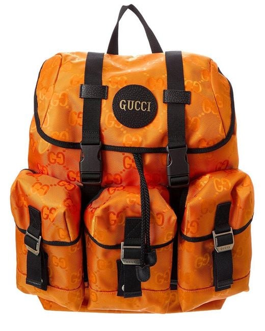 Gucci Orange Off The Grid Backpack for men