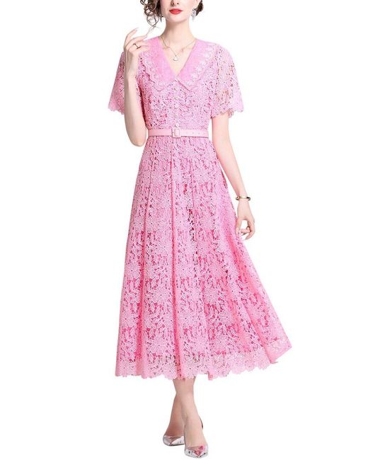 DZA Pink Midi Dress