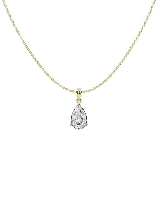 Lab Grown Diamonds Metallic 14K 1.50 Ct. Tw. Lab-Grown Diamond Solitaire Pendant Necklace
