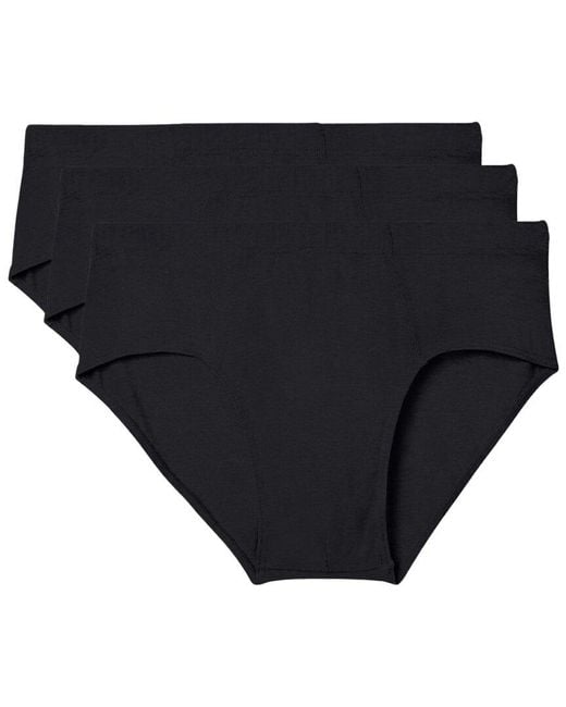 Silkcut Black 3Pk Brief for men