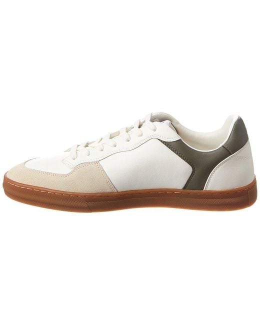 Ted Baker White Barkerl Leather & Suede Sneaker for men