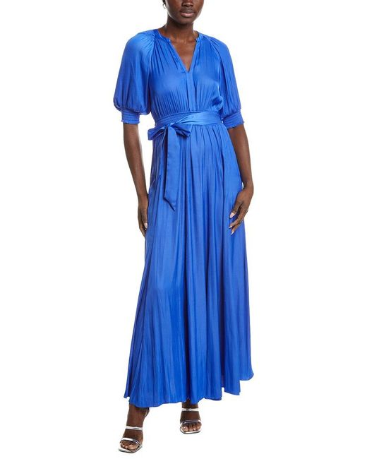 Hale Bob Blue Estella Maxi Dress