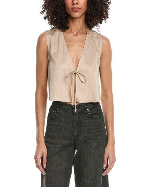 Leset Black Yoko Tie Top