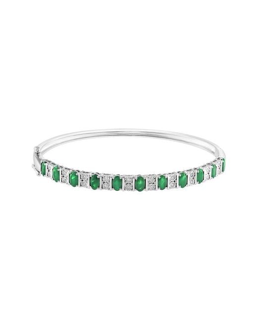 Effy Fine Jewelry Green 2.86 Ct. Tw. Diamond & Emerald Bracelet