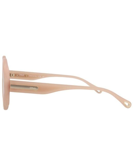 Chloé White Ch0120S 55Mm Sunglasses