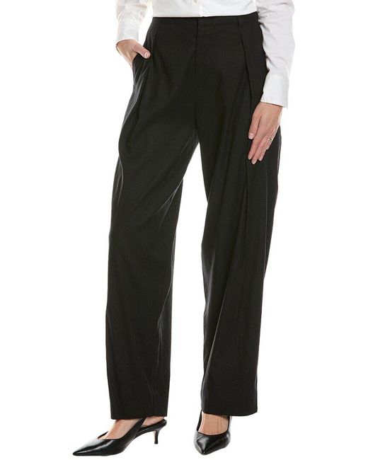Rag & Bone Black Donovan Linen-Blend Pant