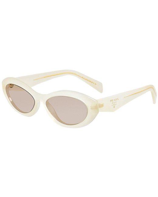 Prada White Pr26Zs 55 55Mm Sunglasses