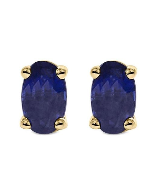 Haus of Brilliance Blue Colorful Gemstones 14K 0.74 Ct. Tw. Sapphire Stud Earrings