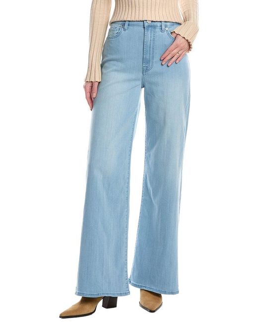 7 For All Mankind Blue Ultra High-Rise Sale Wide Leg Jean
