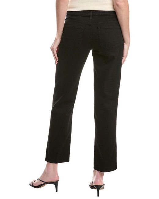 L'Agence Black Nevia Low-Rise Slouch Straight Noir Jean