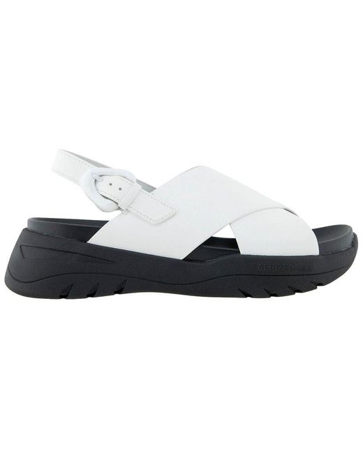 Aerosoles White Harlow Flat Sandal