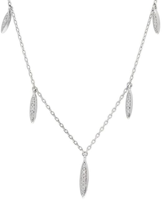 Diamond Select Cuts Metallic 0.06 Ct. Tw. Diamond Necklace
