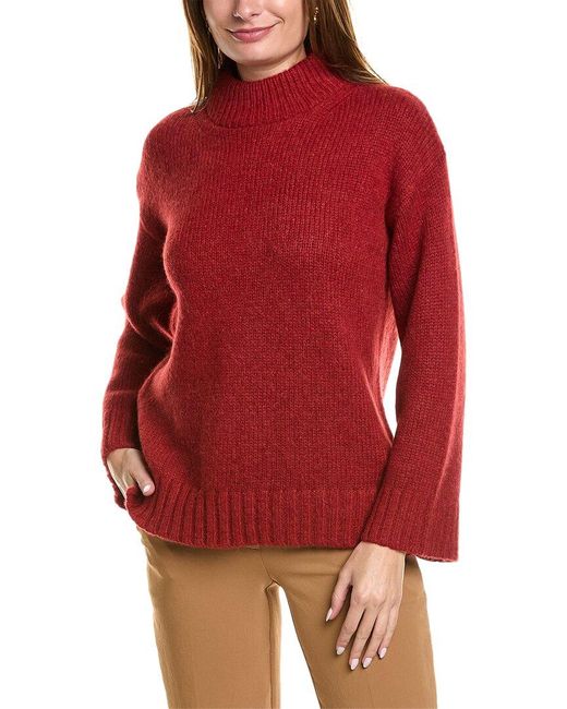 Rebecca Taylor Red Oversized Alpaca & Wool-blend Sweater