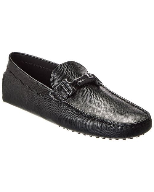 Tod's Black New Gommini Leather Loafer for men