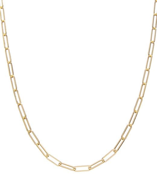 Italian Gold Natural 14K Polished Paperclip 30In Chain Necklace