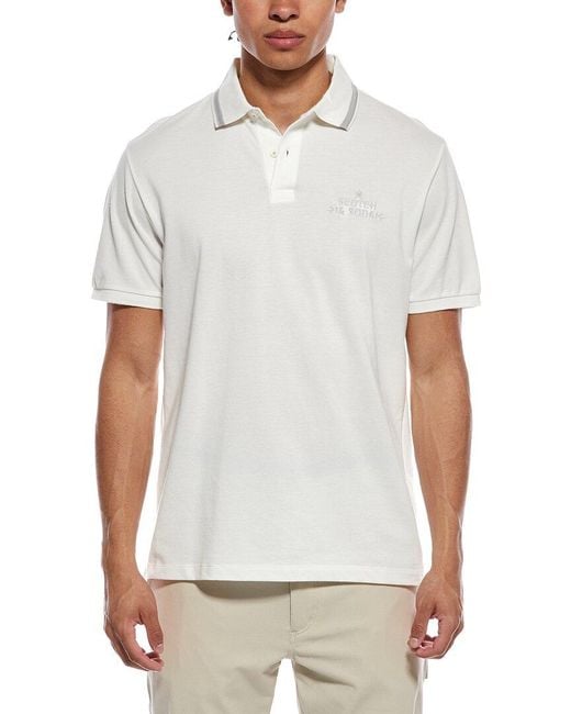 Scotch & Soda White Pique Polo Shirt for men