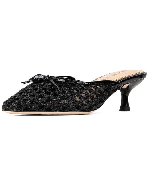 Donald J Pliner Black Soel Raffia Dress Mule
