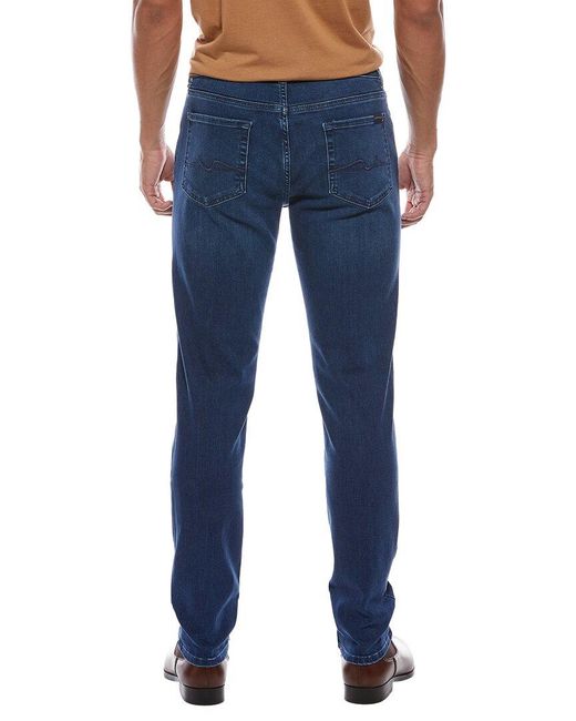 7 For All Mankind Blue Slimmy Medina Tapered Jean for men