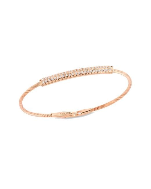 Reiss White 14k Rose Gold 0.39 Ct. Tw. Diamond Wire Bracelet