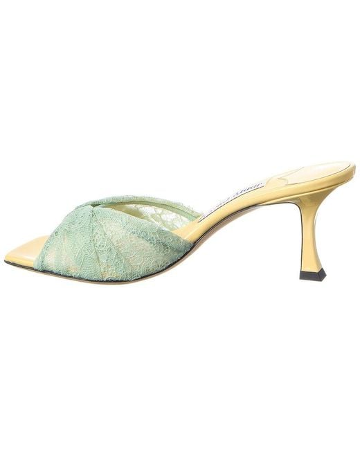 Jimmy Choo Metallic Skye Twist 70 Leather Sandal