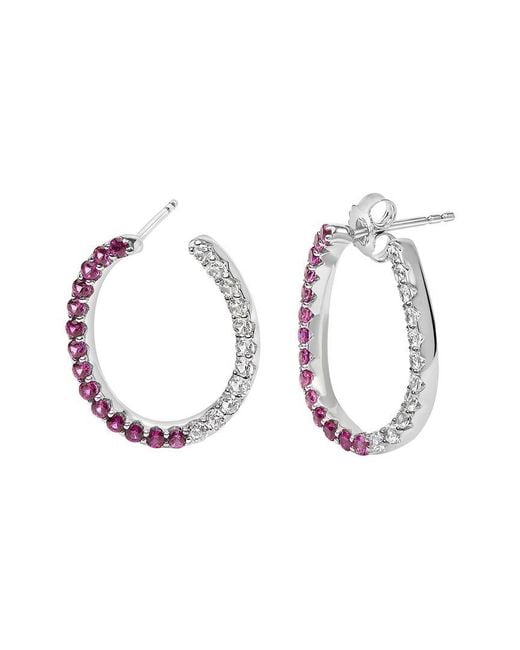 Haus of Brilliance Metallic Hoop Earring