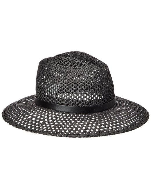 Max Mara Black Marocco Leather-Trim Cap
