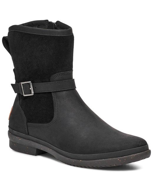 Ugg Black Zemira Leather & Suede Boot