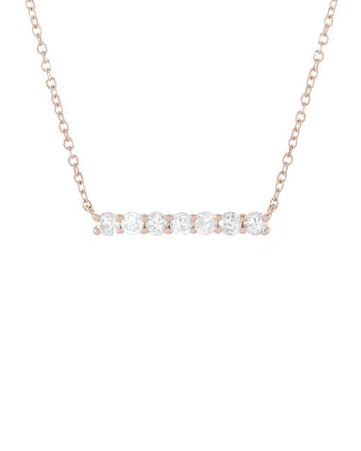 Diamond Select Cuts Metallic 14K 0.25 Ct. Tw. Diamond Necklace