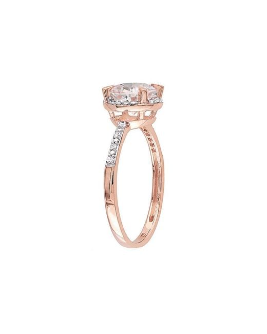 Rina Limor Pink 10K Rose 1.22 Ct. Tw. Diamond & Morganite Ring