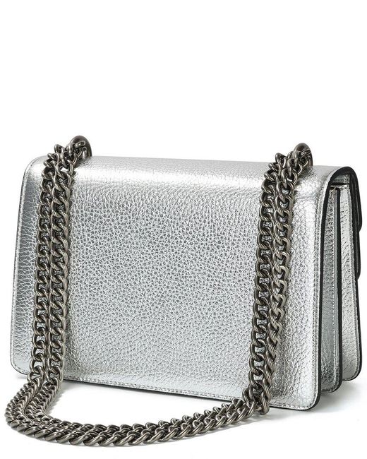 Tiffany & Fred Paris Gray Pebbled Leather Crossbody