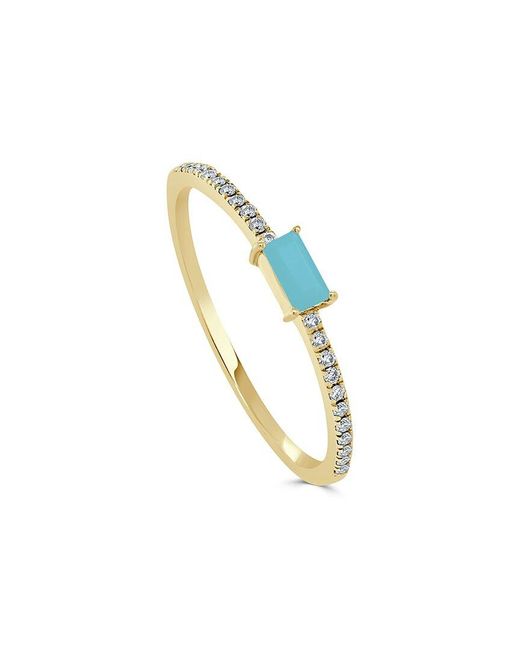 Sabrina Designs Metallic 14k 0.21 Ct. Tw. Diamond & Turquoise Ring
