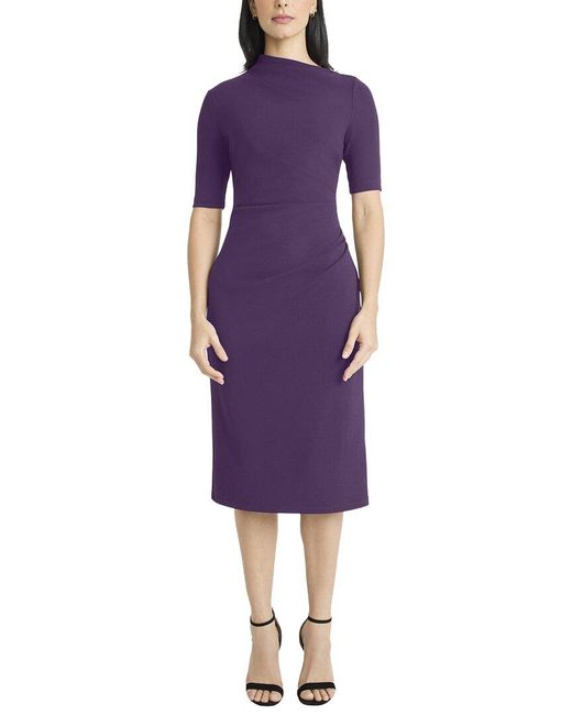 navy blue formal cocktail dress Twist Front Midi Dress