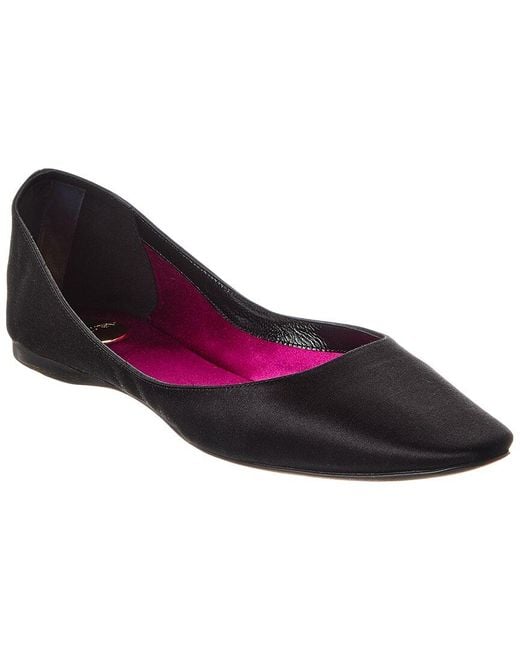 Saint Laurent Purple Lou Satin Ballet Flat