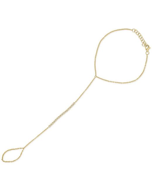 Sabrina Designs White 14K 0.21 Ct. Tw. Diamond Hand Chain Bracelet